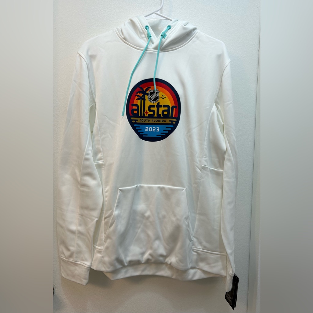 Nwt Mens Fanatics Branded White 2023 Nhl AllStar Game Pullover Hoodie Medium